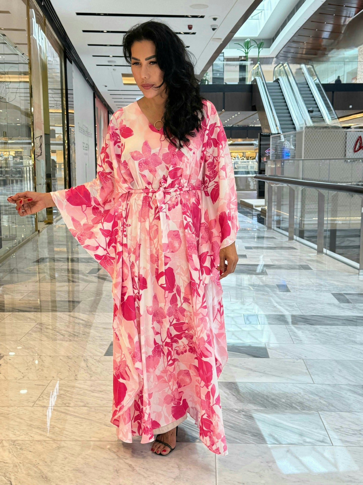 Rosie floral Beautiful Lounge summer oversized plus size outfit fashion Kaftan Caftan