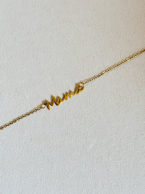 Love Mama crafted from hypoallergenic stainless steel bracelet