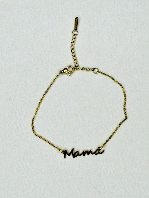 Love Mama crafted from hypoallergenic stainless steel bracelet