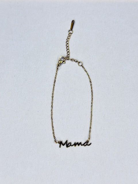Love Mama crafted from hypoallergenic stainless steel bracelet