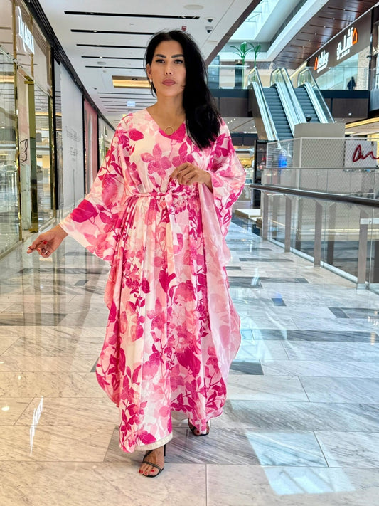 Rosie floral Beautiful  Lounge summer oversized plus size outfit fashion Kaftan Caftan
